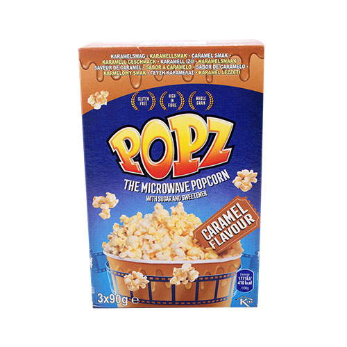 Popz Microwave Popcorn W. Caramel 270g Metro Markets